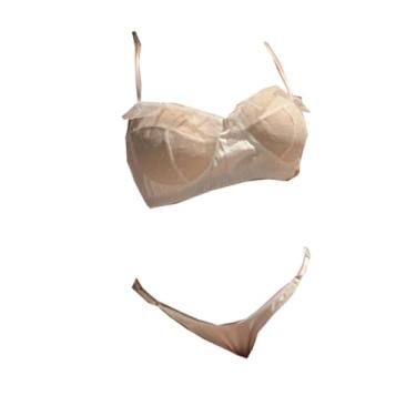 Imagem de QNCLO Cosplay feminino anime japonês colete apertado biquíni transparente seda gelo roupa íntima, Branco 1, Tamanho Único