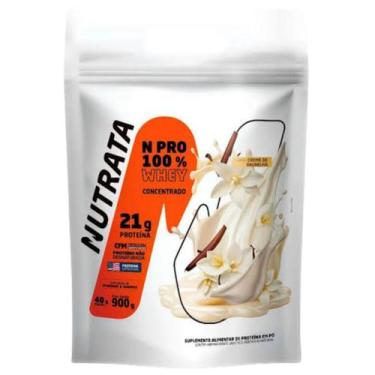 Imagem de Whey protein npro 100% refil 900g sabor baunilha - NUTRATA