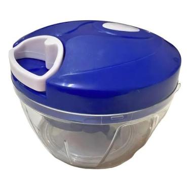 Imagem de Processador Manual E Moedor De Frutas Alho Temperos Cebola-Azul