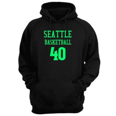 Imagem de Blusa Moletom Capuz Basquete Seattle Basketball número 40 - Loja Click