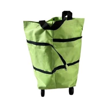 Imagem de Carrinho De Compras Dobrável Reforçado Com Rodas, Leve, Compacto E Por