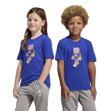 Imagem de Camiseta Adidas Minecraft Training Infantil - Azul 5-6-Unissex