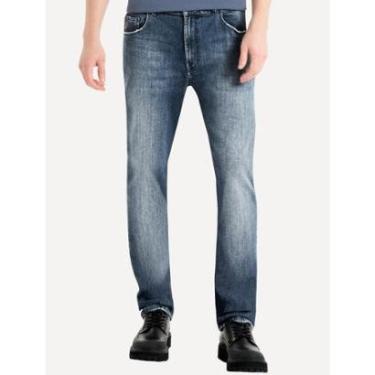 Imagem de Calça Ellus Jeans Masculina Skinny Sprouting LY Metal Zetex Azul Médio-Masculino