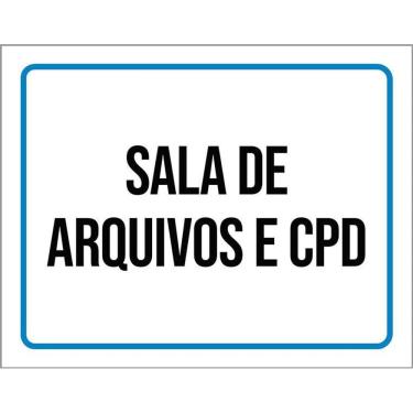 Imagem de Placa Sinalização - Sala Arquivos E Cpd 36X46