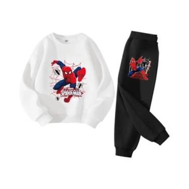 Imagem de Conjunto De Moletom E Calça Disney Spider-Man Para Meninos, Estampa De