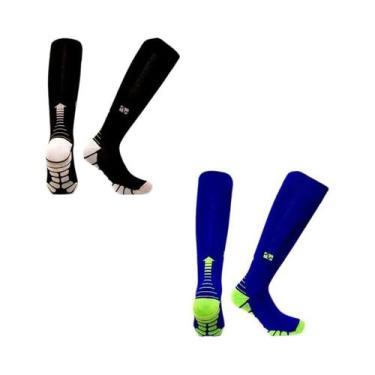 Imagem de Meias De Compressão Masculinas (2, 3 Ou 4 Pares) Para Corrida E Varize