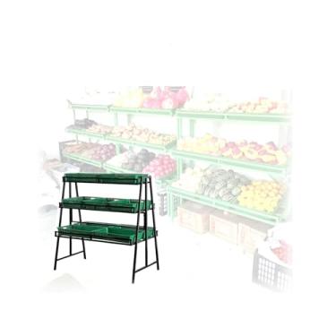 Imagem de Organizador de prateleira de despensa de 3 níveis - Unidade de armazenamento de lanches de grande capacidade para casa, cozinha, garagem e restaurantes - Design que economiza espaço para fácil acesso