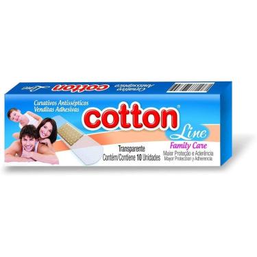 Imagem de Curativo Antisséptico Transparente Com 10 Unid. Cotton Line