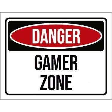 Imagem de Placa Decorativa - Danger Gamer Zone 36X46