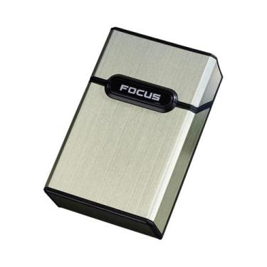 Imagem de Estojo De Cigarros Metálico À Prova d'Água, Portátil, Com Tampa Flip, 