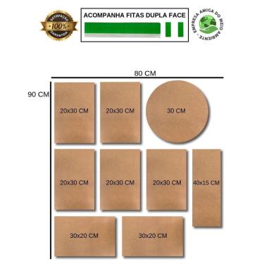 Imagem de Kit Placas Decorativas Barbearia Barber Shop Vintage Mdf - 9 Placas