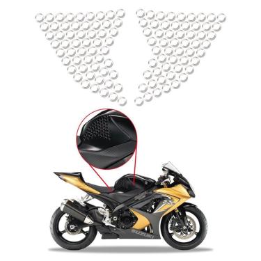 Imagem de Protetor Tanque Adesivo Lateral Moto Universal Bolinha Transparente Transparente