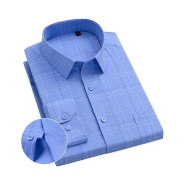 Imagem de Camisas De Manga Longa Masculinas De Moda Casual Em Tecido De Bambu Co