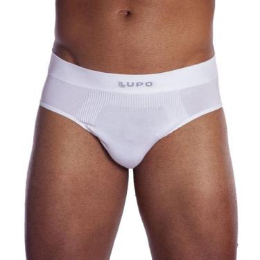 Imagem de Cueca Masculina Slip Micromodal Lupo sem Costura, G, Branco
