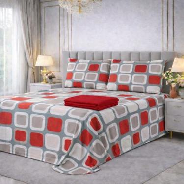 Imagem de Kit Cobre Leito Romance Super King 3pç + Lençol De Elástico - 200 Fios