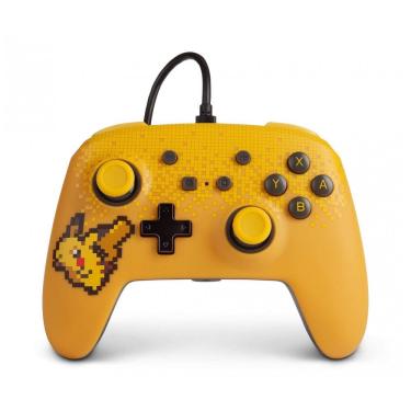 Imagem de Controle com fio PowerA Enhanced para Nintendo Switch Pixel Pikachu com entrada de áudio e botões avançados mapeáveis