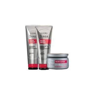 Imagem de Combo Siàge Glow Expert Shampoo 250ml Condicionador 200ml Máscara Capi