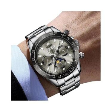 Imagem de Relógio Masculino De Luxo OLEVS 6654 Cronógrafo Automático Mecânico À 