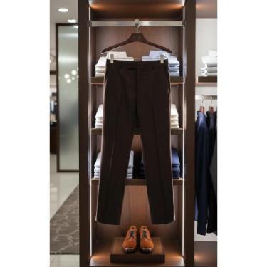 Imagem de Calça Social Masculina Oxford Reta Azul Marinho Tam 52 - Congratulatio