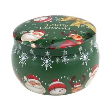 Imagem de Vela Aromática De Natal Portátil Em Lata, Cera De Soja, Caixa De Prese