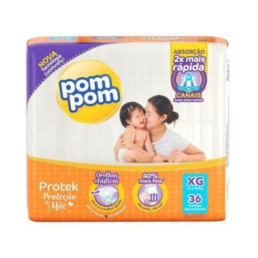 Imagem de Fralda Pom Pom Protek Proteção de Mãe Mega - XG 36 Unidades, XG