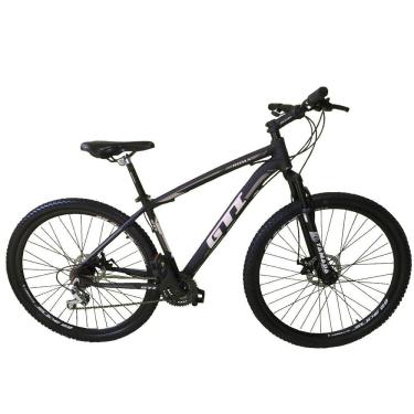 Imagem de Bicicleta Aro 29 Gti Roma Alumínio 27v Freio a Disco Mecânico Garfo com Suspensão - Pre...