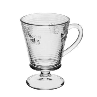 Imagem de Taça De Vidro Para Cappuccino Lines Butterfly Borboleta Wolff 240ml