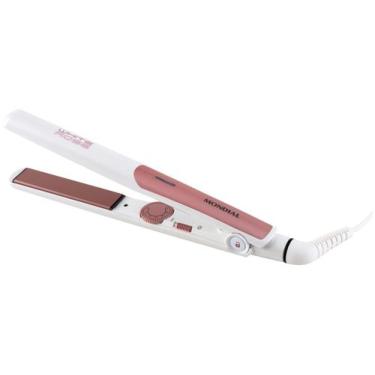 Imagem de Prancha de Cabelo Alisadora Mondial White Rose Line P50 Bivolt, Branco
