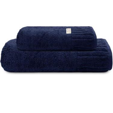 Imagem de Kit Jogo De Toalhas Camesa 2 Peças Banhão e Rosto Velour 100% Algodão 