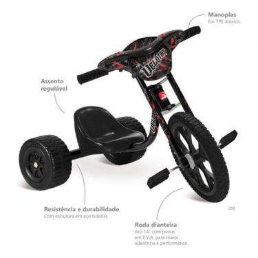 Imagem de Triciclo Infantil - Aro 14 - Speed - Preto - Bandeirante Pre Preto