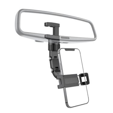 Imagem de Suporte para Celular Automotivo em Retrovisor Modelo CJ61 Compatível com Diversos Veículos Ajuste Firme H'maston