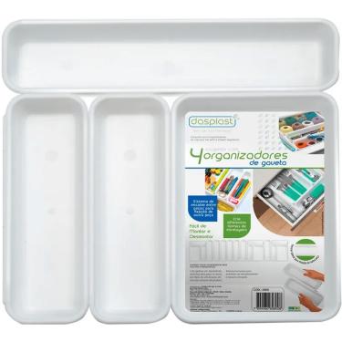 Imagem de Kit Organizador de Gavetas 0800 para Separar Acessórios em Plástico Polipropileno com E...