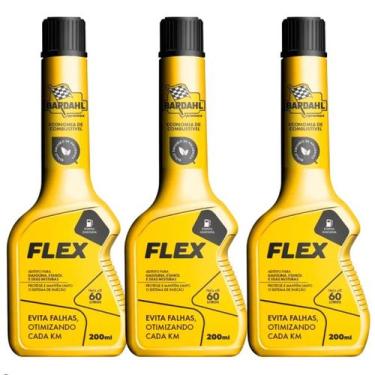 Imagem de Kit 3 Aditivo Gasolina Etanol Bardahl Flex 200ml Limpeza Bicos Injetor