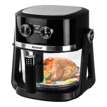 Imagem de Fritadeira Air Fryer Reverse Grill 2 Em 1 Com Cesto Vidro 5l Amvox 110