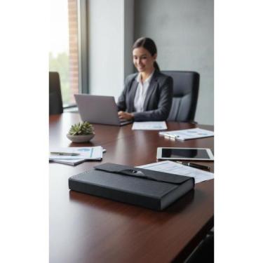 Imagem de 2x Pasta Sanfonada A4 Preta 12 Divisórias Organizador Profis - Congrat