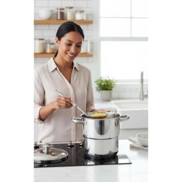 Imagem de 2x Cuscuzeira Inox 16cm 2.5L Indução - Congratulations Store