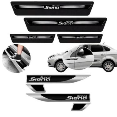 Imagem de Jogo Soleira Grand Siena 2013 a 2021 Adesiva Emblema Lateral - TTs Dis