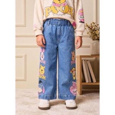 Imagem de Calça Jeans Wide Pooh e Amigos Animê-Feminino