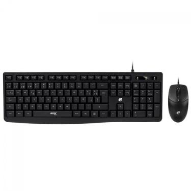 Imagem de Kit Teclado e Mouse Acer USB ABNT2 Com Fio Preto EAK040