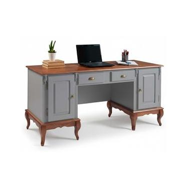 Imagem de Escrivaninha 2 Portas 2 Gavetas Pés Luis XV Linz Móveis 80 x 176 x 50 cm (A x L x P) -...