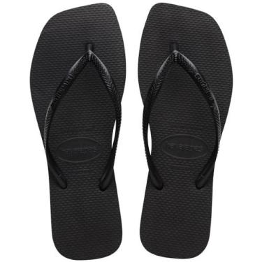 Imagem de Chinelo Feminino Havaianas Slim Square I, Preto, 41/42