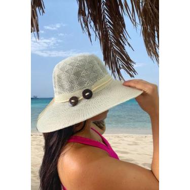 Imagem de Chapeu Praia Feminino Aba Grande Proteção Sol Flores Moda - ALRA SEMIJ