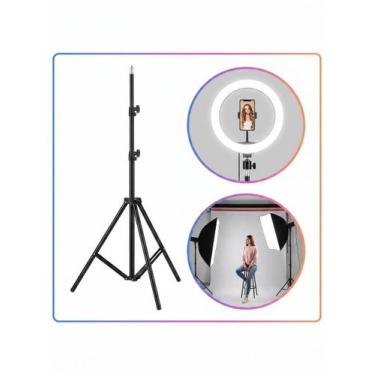 Imagem de Tripé de Iluminação Ring Light Celular Led Selfie até 1,60m - 123 Útil