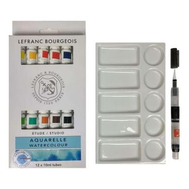 Imagem de Kit Tinta Aquarela Tubo + Godê + Pincel Reservatório - NoBrand