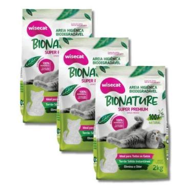 Imagem de Kit 3x areia bionature mandioca media 2kg