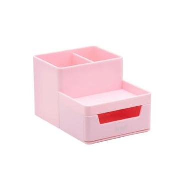 Imagem de Porta Lápis e Objetos BRW Com Gaveta, Rosa
