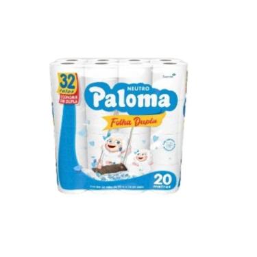 Imagem de Papel Higiênico Folha Dupla Paloma Macio 12 Rolos 20 Metros