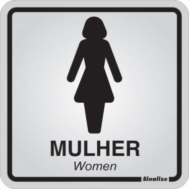 Imagem de Placa Sinalizacao Aluminio 15X15 ''Sanitario Feminino'' 120Ad - SINALI
