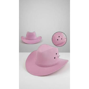 Imagem de Chapéu Country Camurça Aveludado Rosa Unissex - Congratulations Store