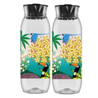Imagem de Garrafa De Água Geladeira Jarra Suco Tampa Premium 1,4lt 2un - - Bande